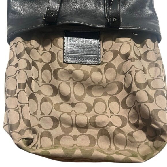 Coach Hampton Black Leather Shoulder Bag Tote 4462 - Picture 9 of 14